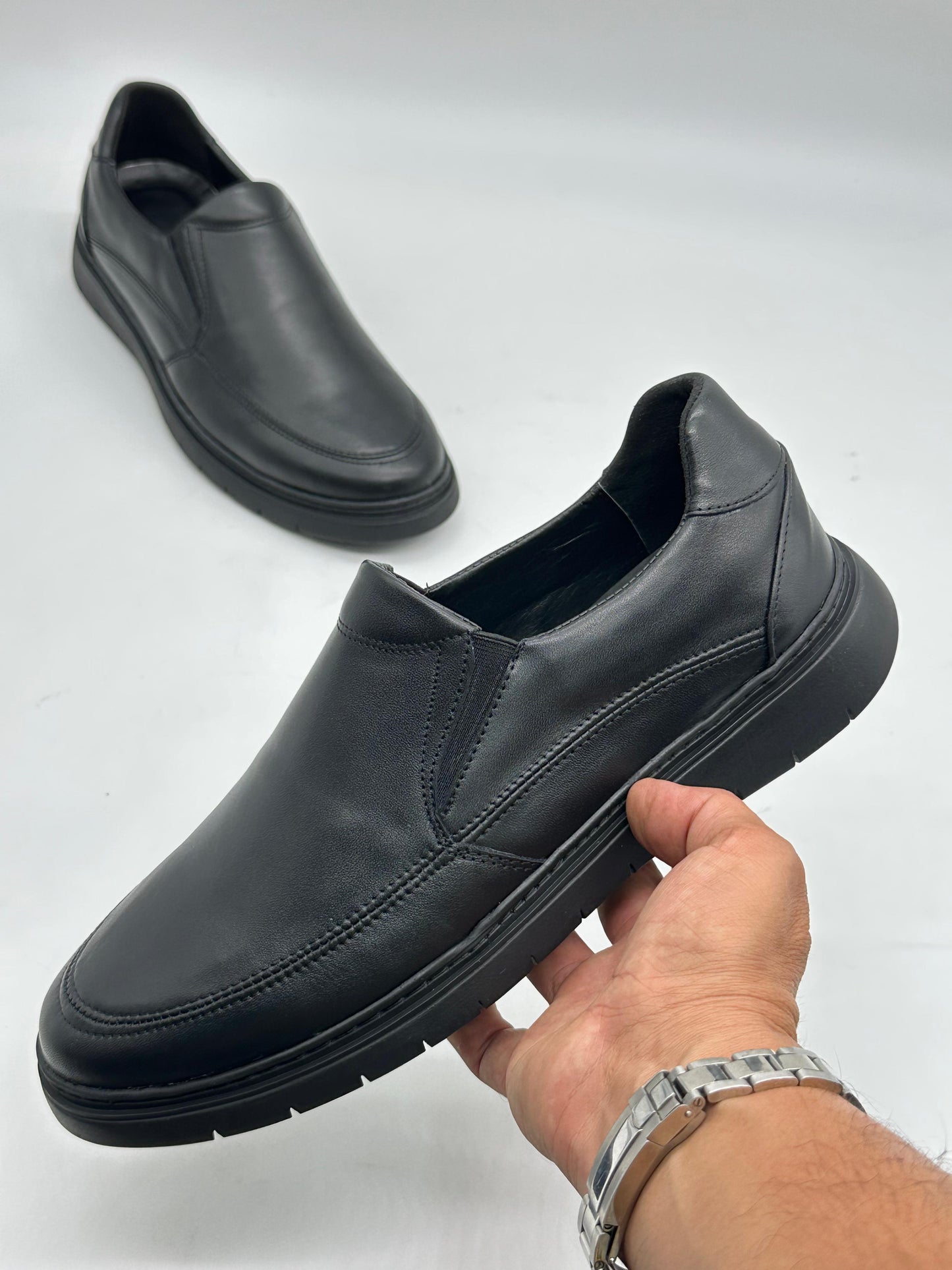 Mocassins Homme Noirs Sans Lacets