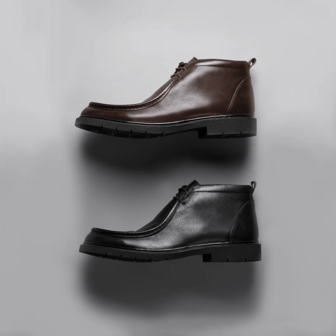 Murphy: Demi Bottes Homme - Cuir Noir