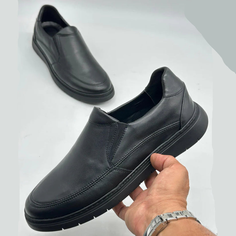 Mocassins Homme Noirs Sans Lacets